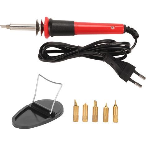 Stylo Graveur Électrique 30W, Outil de Gravure sur Bois avec 5 Embouts de Rechange, 220‑240V pour l'UE (1/5)