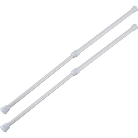 Duschstange 2 teilig 30 50 cm weiß