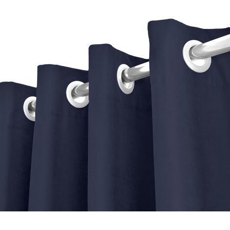 Tenda Semioscurante 140 x 290 Cm Moderne Con Occhielli  Blunotte - 2 Tende