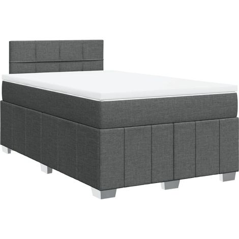 Maison Exclusive - Giroletto a Molle con Materasso Grigio Scuro 120x190cm Tessuto (1/5)