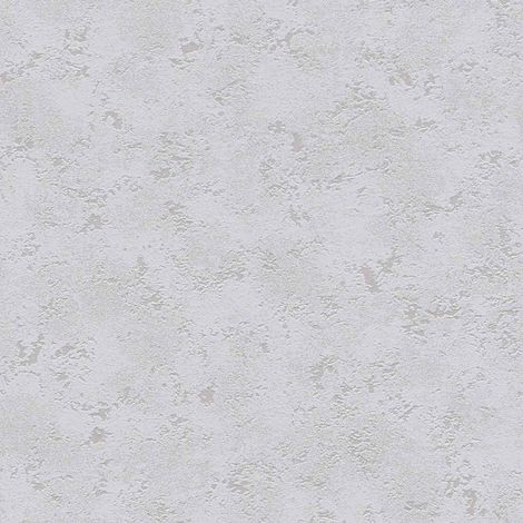 Papier peint tendance gris effet plâtre | Papier peint uni gris moderne pour cuisine | Tapisserie intissée imitation ciment - 10,05 x 0,53 m (1/5)
