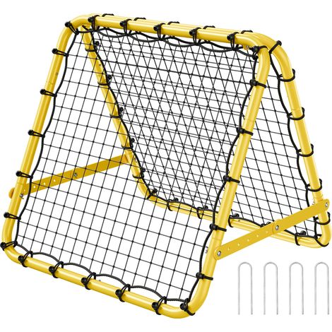 VEVOR Red de Rebote para Fútbol Portátil, con Ángulos Totalmente Ajustables, Ayudas y Equipamiento a Niños, Adolescentes y Todas las Edades, Fácil Instalación y Almacenamiento Perfecto, 50,8 x 50,8 mm