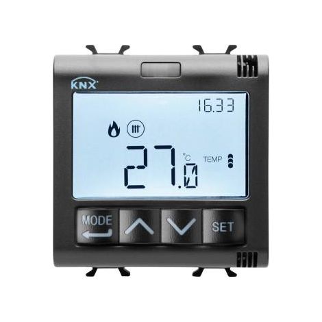 TERMOSTATO T+H KNX INCASSO NERO GEWISS GW12795H