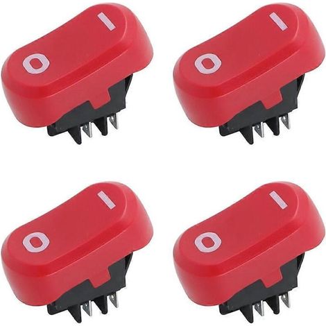 Lot de 4 interrupteurs de rechange pour aspirateur, interrupteurs d'alimentation moteur, type universel, adaptés à diverses pièces de réparation d'aspirateurs. (1/5)