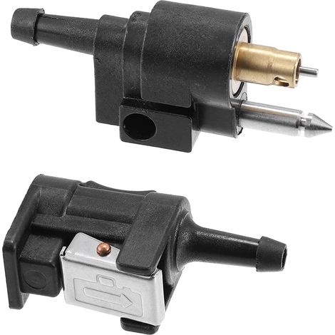 Conectores macho y hembra para mangueras de combustible, aptos para motores fueraborda de 6 mm (1/4"). (1/4)
