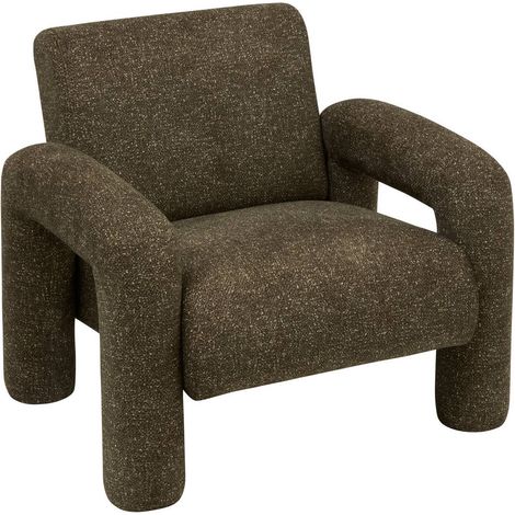 FAUTEUIL TISSU ELYON KAKI - Atmosphera créateur d'intérieur (1/4)