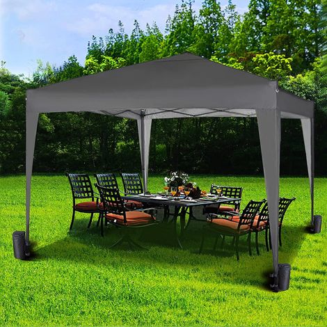 Mcc 3x3m Pop-up Gazebo Waterproof Outdoor Garden Marquee Canopy NS GREY