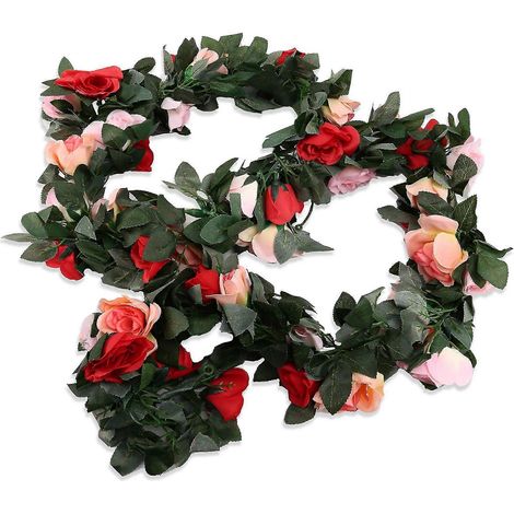 7,5 pieds fleurs de vigne artificielles, guirlandes suspendues fleurs de lierre pour la fête à domicile Mur d’arche de mariage (1/5)