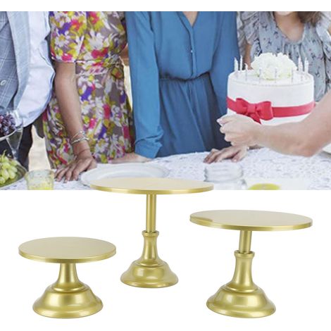 Présentoir à gâteaux en métal de style européen, plateau à desserts pour salon de thé, accessoire de mariage, plateau à gâteaux pour fête, ornement, doré (1/5)