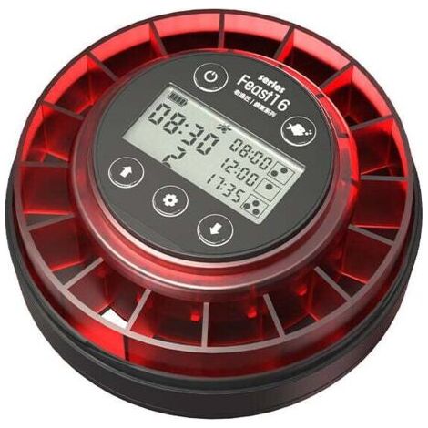 Mangeoire Automatique pour Poissons d'aquarium, Distributeur Automatique de Nourriture avec minuterie, minuterie Rechargeable, avec câble USB, écran LCD-TREETALK (1/4)