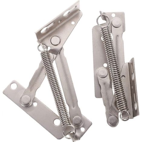 Charnières à ressort à fermeture automatique pour portes de canapés et lits pliants, nickelées (1/5)