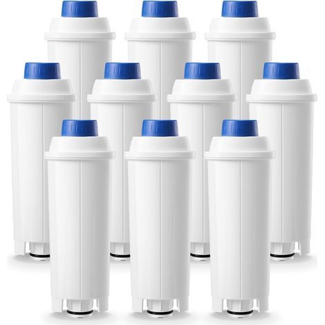 Filtre à eau de rechange pour machines à café Delonghi DLSC002, compatible avec Delonghi Dinamica, Magnifica S, Eletta Explorer, ETAM Autentica EPAM et ECAM Series (10) (1/5)