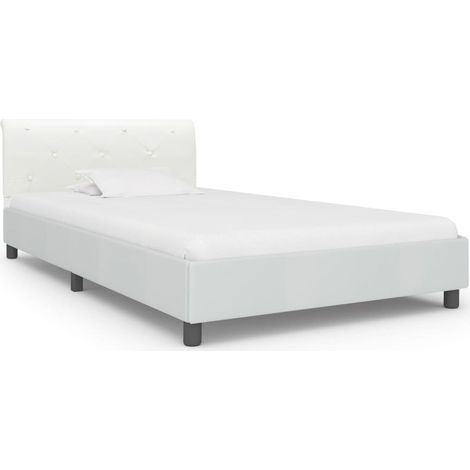 Lit Blanc Similicuir 100x200 (1/5)