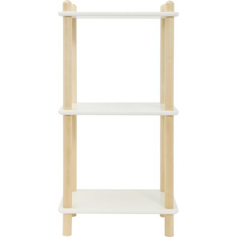 FURNITURE HMD Diy Display Shelves Birch and MDF Shelf Unit Bookshelf 3 Tier,W40xD30xH81cm (1/2)