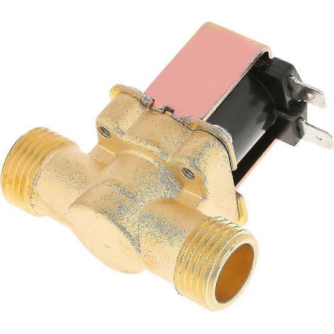 Électrovanne électrique en laiton 1/2" CC 12 V normalement fermée pour la commande d'eau (1/3)