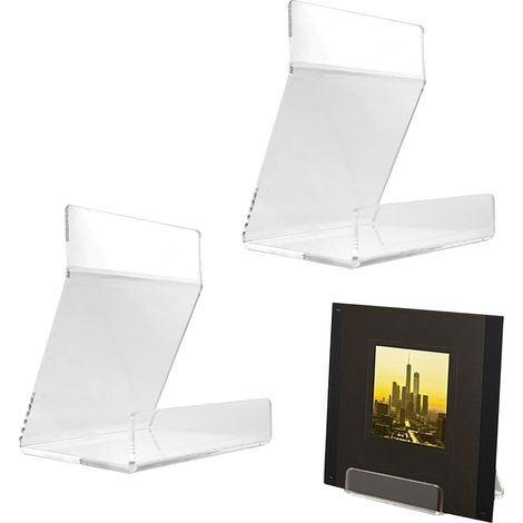 Etagere Vinyle, Acrylique Porte Vinyle, Droit Support CD, Rangement CD Convient pour Les Disques, Les Livres, Les Cadres Photo, Les Gâteaux de Thé (1/5)