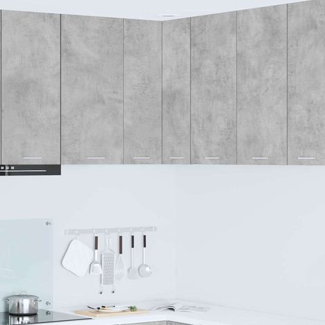Hängeschrank Betongrau und Weiß 57 x 57 x 80 cm Holzwerkstoff