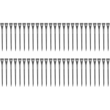 Lot de 50 clous pour sabots E2-E8 - Accessoires en acier pour chevaux - Pour le bricolage, l'entraînement des chevaux, la course, le cheval, la course