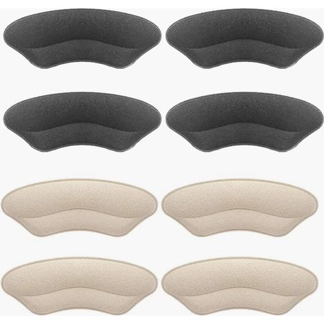 Semelles et coussinets antidérapants pour talons, pour hommes et femmes, protègent l'arrière du talon et empêchent les chaussures trop grandes (8 pièces) (1/5)