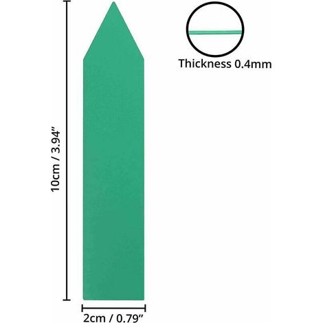 Étiquettes de jardin plastique multicolore (500pz) - 10x2cm - Imperméables 5 colori per piante, erbe e semi (1/3)