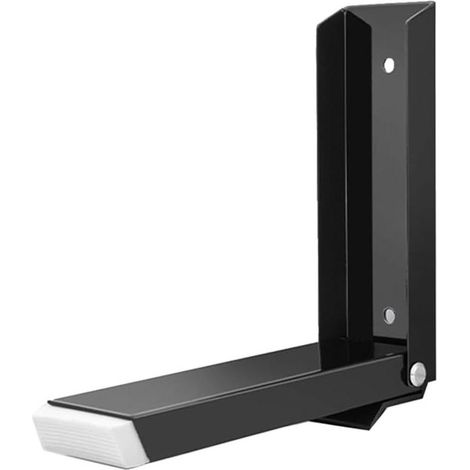 Fermaporta magnetico in acciaio inox con punte in gomma antiscivolo e pedale (nero) (1/4)