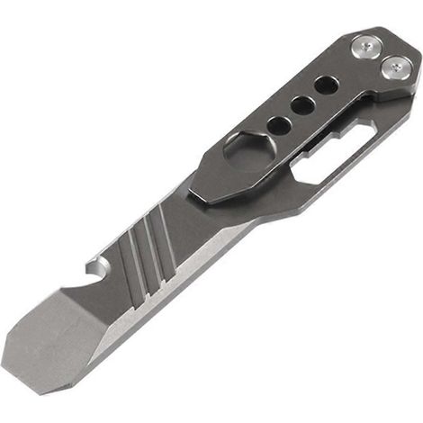 Mini ouvre-bouteille portable en titane, porte-clés avec levier intégré, idéal pour le camping, la randonnée et les activités de plein air (EDC).