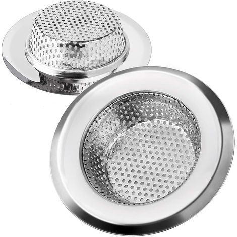 Küchenspülen-Sieb aus Edelstahl, langlebig, verstopfungsfrei, ideal für Küche, Bad und Waschbecken, 9 cm Durchmesser (1/5)