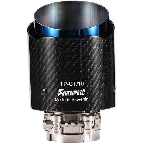 Gerades Auspuffrohr aus glänzendem Carbonfaser-Material, Endrohr, 63–101 mm