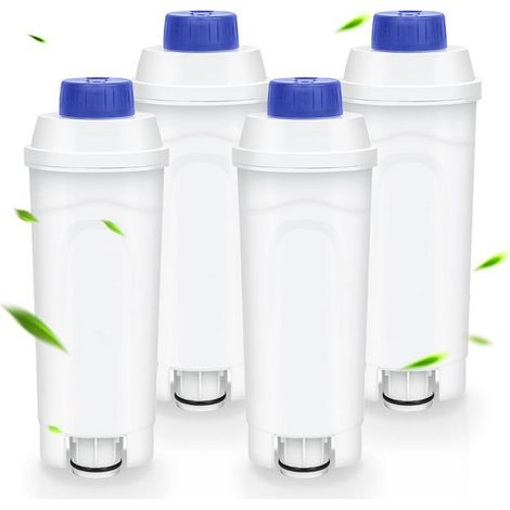 Wasserfilter – passend für De'Longhi ECAM DLSC002 – Einfache Installation – Wasserfilterwechsel – 4 Stück – blau-weiß
