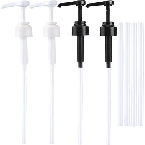 Lot de 4 Pompes à sirop de café réutilisables, Pompes à Portion de sirop pour Sirop, Convient Shampoing, Revitalisant, Lotion, Savon Mains (1/5)