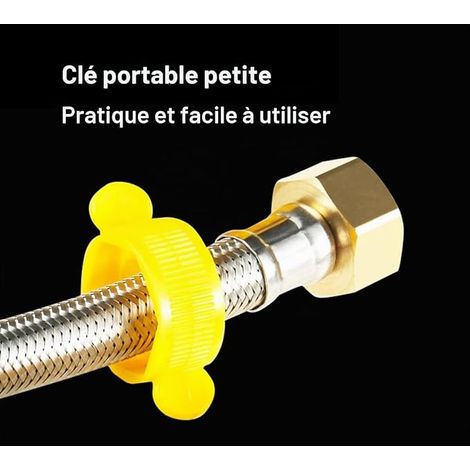 Flexible Braided Stainless Steel Water Plumbing Hose for Bathroom Toilet Taps Kitchen Sink Water Inlet Pipes, 80cm (1/4)