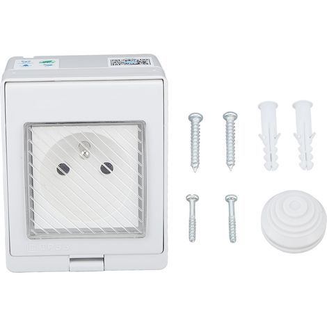 Prise Intelligente WiFi IP55 Étanche, Contrôle à Distance par App pour Extérieur/Salle de Bain, 100-240V, 16A, Prise FR (1/5)