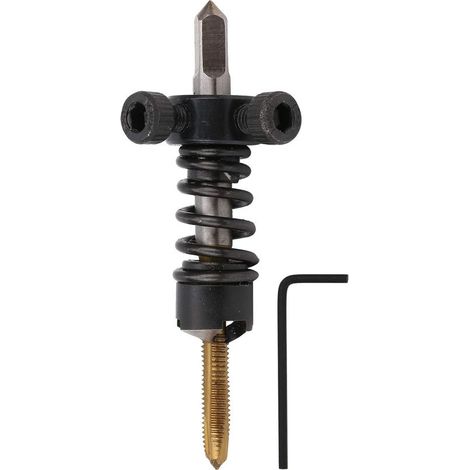 Haute vitesse en acier Tapping Chamfer/Tap à vis de flûte droite pour le tour/5-en-1 Outil de chamfering pour aluminium/cuivre/acier/fer/HSS Matériel, (M4x0.5)
