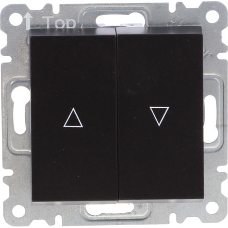 Interrupteur monostable pour volet roulant Lumina (contact établi) noir WL0323