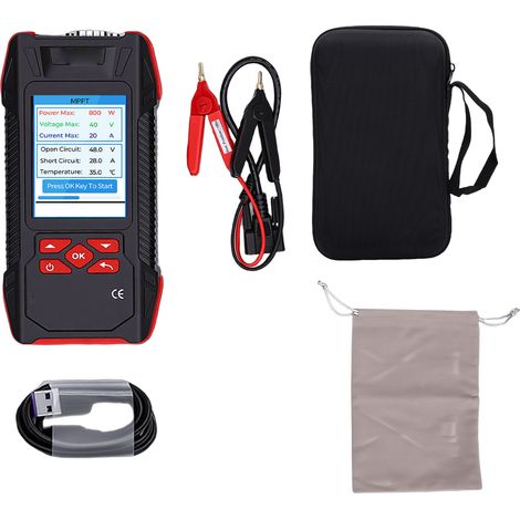 2000-W-MPPT-Solarpanel-Tester mit Photovoltaik-Multimeter und 3,2-Zoll-LCD-Bildschirm – Messgerät für Leerlaufspannung (1/5)