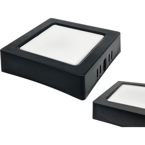 Lampe LED en saillie 12x12 6W 4000K DL-1 noire (1/5)