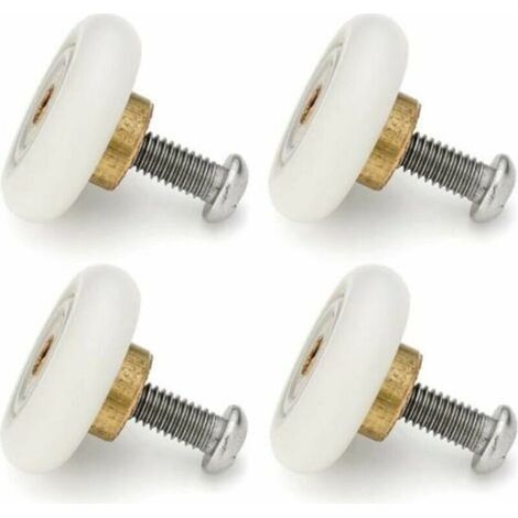 Lot de 4 roulettes de rechange pour portes de douche coulissantes, diamètre 19 mm (1/3)