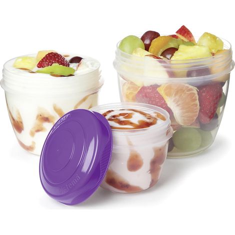 Boîte à lunch « Snack'n'Nest to go » lot de 3 bleu, menthe, violet