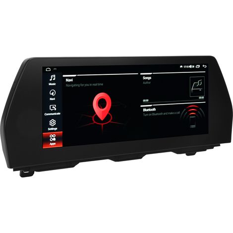 Écran tactile 12,3 pouces Autoradio Multimédia GPS pour Android Auto et Carplay sans fil Bluetooth 5.0, compatible Série 5 F10 F11 conduite à gauche, système NBT, lecteur audio-vidéo (1/5)