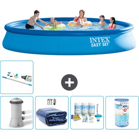 Intex Piscina Easy Set Rotonda - 457x84 cm - 8-pezzi S41168 (1/5)