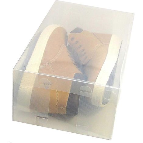 Boîtes de rangement à chaussures transparentes et pratiques, rectangulaires. (1/4)