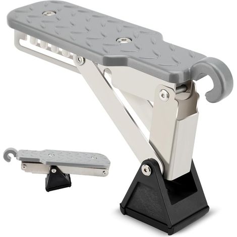 Marchepied de porte de toit réglable, pliable, ajustement universel à 7 vitesses, angles réglables, alliage d'aluminium pour camions, voitures, SUV, camping-car, véhicule tout-terrain (argent