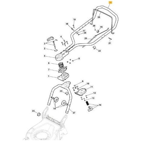 UOMO. SUPERIORE COMF.BATT.CP1-MP1-MC+IMP.GIALLO ORIGINALE STIGA - 381007690/0
