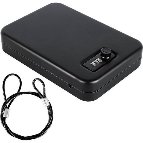 Pistolen-Tresor, robuster Stahl-Pistolen-Tresor, kleiner Pistolen-Tresor mit Zahlenschloss, tragbarer Reise-Pistolen-Tresor (1/5)