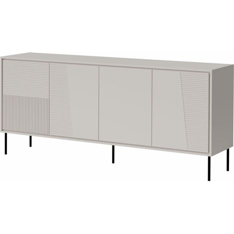 Aparador Charlotte 208, Cachemira, 87x200cm, Número de puertas: 045cm, Aglomerado laminado, MDF (1/4)