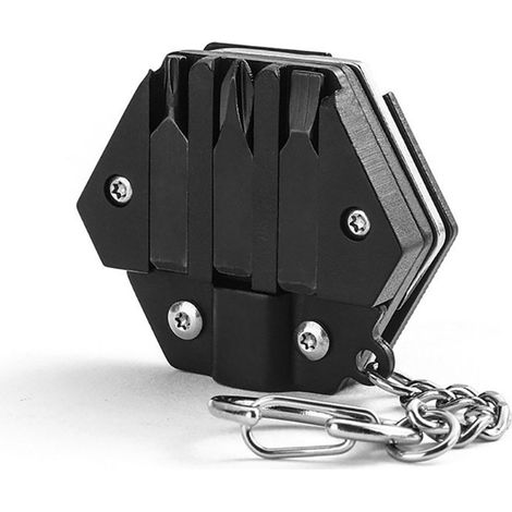 Outil multifonction portable pliable mini, outil hexagonal pour pièces de monnaie, petit porte-clés de poche, outil de survie en extérieur