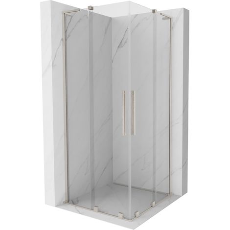 Cabine de douche coulissante Mexen Velar L Duo 90 x 90 cm, transparent, nickel brossé - 871-090-090-02-03-97 (1/5)