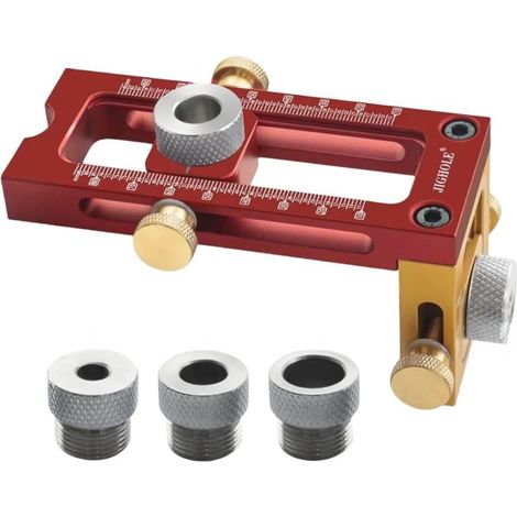 Gabarit de perçage 2 en 1 pour chevilles croisées – Kit de guide de perçage réglable pour trous de poche (1/4)