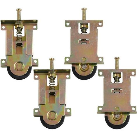 Ecleanfy - 4 pcs Poulies pour portes coulissantes d'armoires - Poulies de porte coulissante fiables avec roulettes à came (1/5)