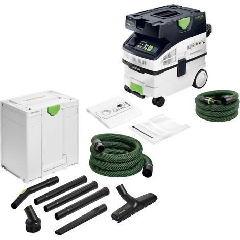 Festool CTM MIDI I AC CLEANTEC Aspiratore mobile 1200 W 15 l Classe di polvere M + Set di pulizia per artigiani